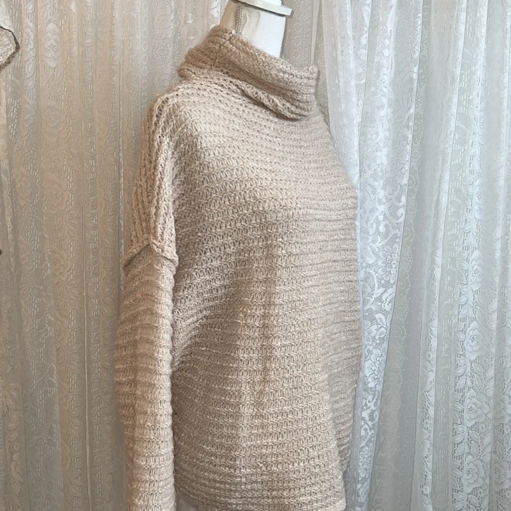 AERIE Cream Turtleneck Sweater